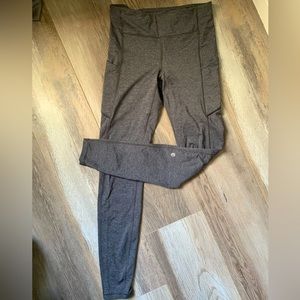Lululemon gray leggings with pockets